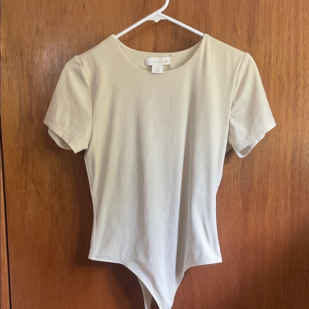 🤍 House of Harlow 1960 Cream Bodysuit Size M